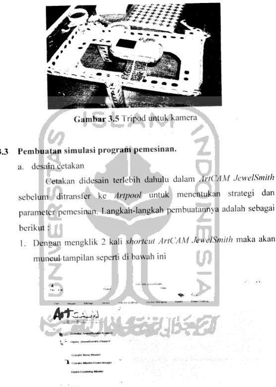 Gambar 3.5 Tripod untuk kamera