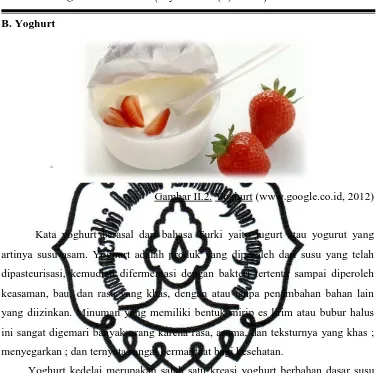 Gambar II.2. Yoghurt (www.google.co.id, 2012) 