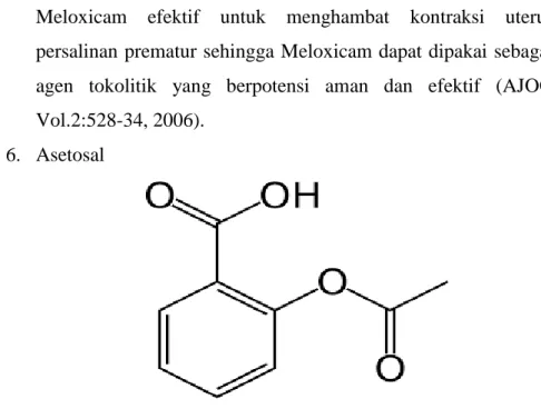 Gambar 2.8 Struktur kimia Asetosal 