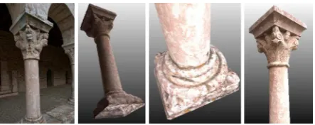 Figure 1: Image-based 3D reconstruction of a column with itsdecorated capital and basement.
