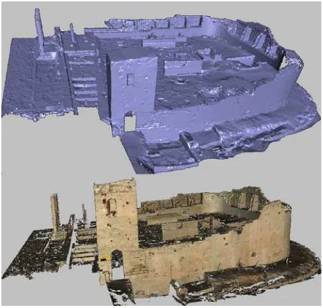 Fig. 4 shows the meshed 3D surface model of the Almaqah temple in Sirwah (Republic of Yemen)
