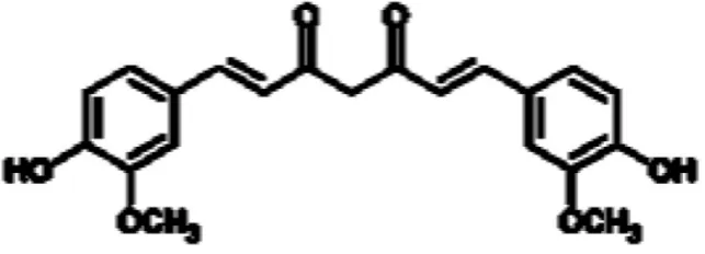 Gambar 2.1. Struktur kimia kurkumin (Wahyuni, 2004) 