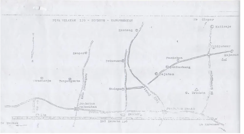 Gambar 1. Peta Wilayah Karanggayam (Koleksi H. R. Soenarto). 