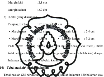 Tabel 4.1 Tabel ketebalan naskah SM 