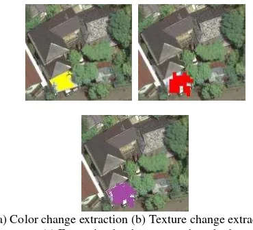 Fig.8. Changed buildings not extracted by color extraction 