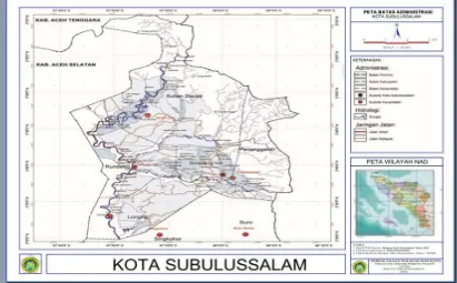 Gambar 4.1 Peta Lokasi Penelitian        Sumber:  Pemerintah Subulussalam, 2014 