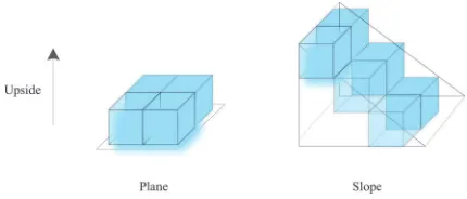 Figure 3.  Evacuation area represented by regular accessible 3D boxes  