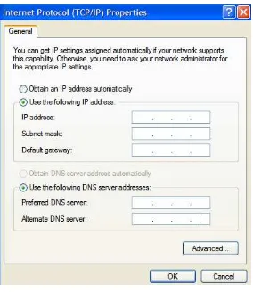 Gambar 4.7 Jendela Internet Protocol (TCP/IP) 