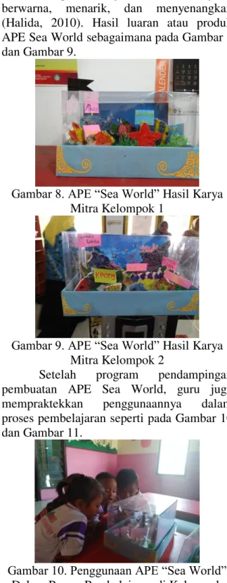 Gambar 8. APE “Sea World” Hasil Karya  Mitra Kelompok 1 