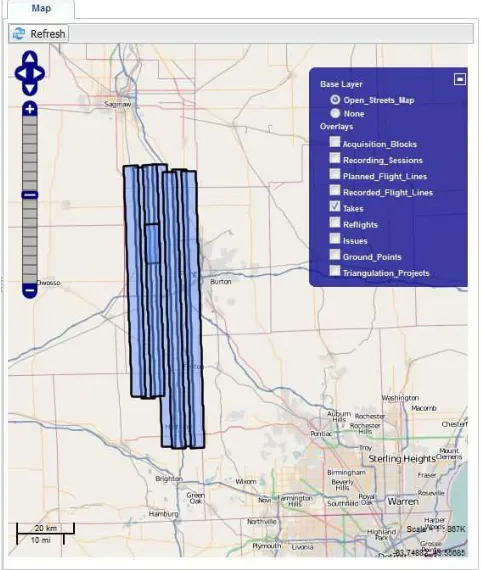 Figure 4: Planned flight lines