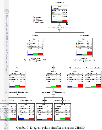 Gambar 7  Diagram pohon klasifikasi analisis CHAID 