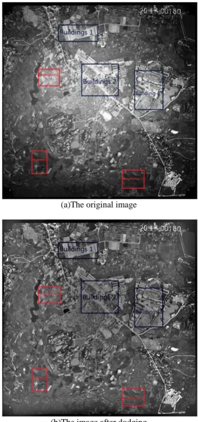 Figure 6. The original image and the image after dodging  