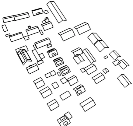 Figure 4.  Reconstructed 3D building roofs