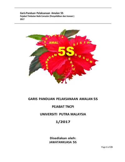 GARIS PANDUAN PELAKSANAAN AMALAN 5S PEJABAT TNCPI UNIVERSITI PUTRA ...