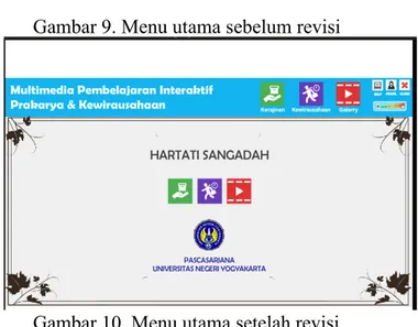 Gambar 9. Menu utama sebelum revisi 