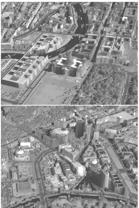 Figure 4: Reconstruction of a part of Berlin, textured by  panchromatic images. 