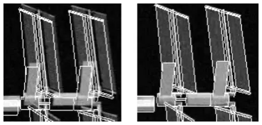Figure 4. Model contour fitted to image using found pose parameters 