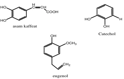 Gambar 10.  Senyawa-Senyawa Golongan  Fenol (Cowan, 1999)  6.  Metode Pengujian Aktivitas Antibakteri 