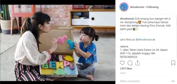 Gambar 1.5 Electronic word of mouth Dino Donuts  Sumber: https://www.instagram.com/dinodonuts/ 