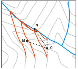 Figure 11. Displacement of contour to match river 