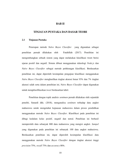 BAB II TINJAUAN PUSTAKA DAN DASAR TEORI