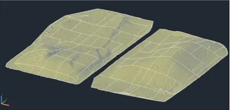 Figure 4.  Comparison of DTMs for volume of asphalt pile assessment  