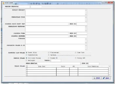 Gambar 1. Desain Input Sistem Resume Medis