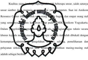 Tabel 3.1 Staf Amikom Resource Center 