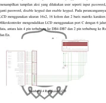Gambar 3.4 Rangkaian LCD 