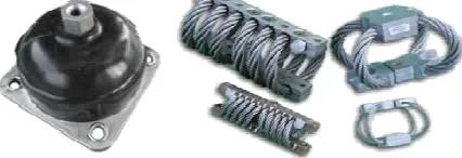 Figure 1: Various shock mounts and bumpers to reduce vibrations 