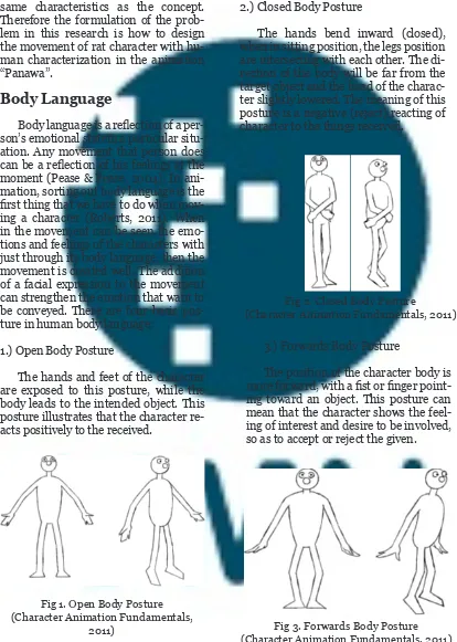 Fig 3. Forwards Body Posture(Character Animation Fundamentals, 2011)