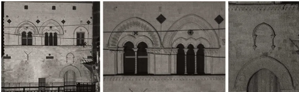 Figure 2. Complexity captured by all the point clouds referred to an architectural context of Ortigia