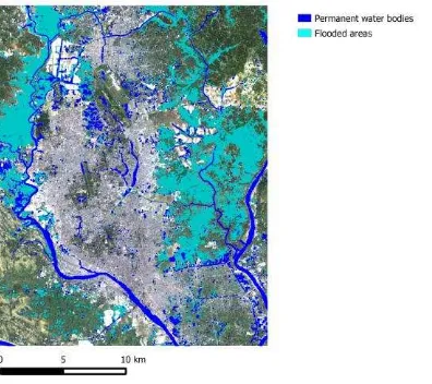 Figure 14. Permanent water bodies and flooded areas 
