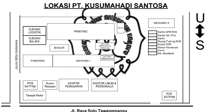 Gambar 3.2 Lay-out PT. Kusumahadi Santosa