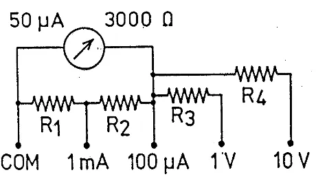 Gambar 3.5 Pengaturan batas ukur meter dengan pemasangan resistor.