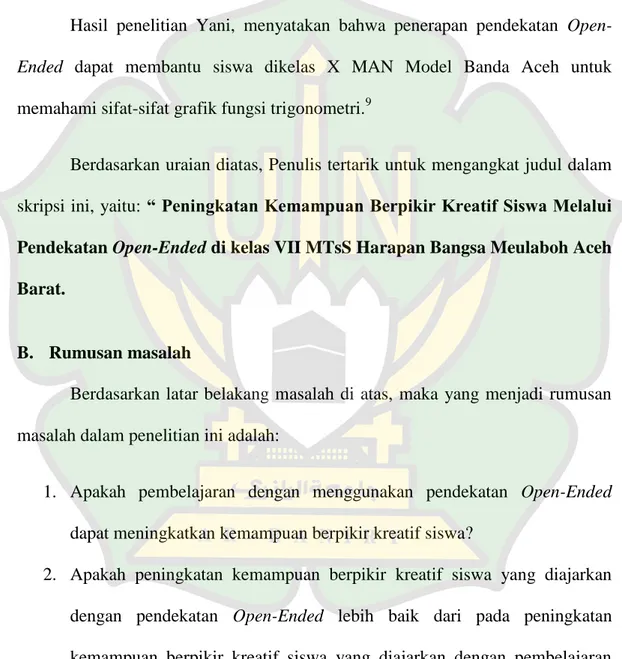 Grafik  Fungsi  Trigonometri  di  Kelas  X  MAN  Model  Banda  Aceh,  Skripsi,  (Banda  Aceh: 