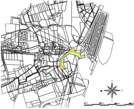 Figure 7. Overlap of Cadastral Map with flooding area map 