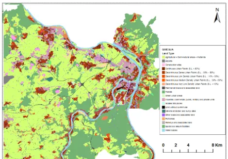 Figure 3: Global Monitoring for Environment and Security Urban Atlas (GMESUA) land use map (European Union, 2011)  