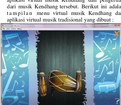 Gambar 10 Tampilan Menu Virtual Musik Gong dan Kempul
