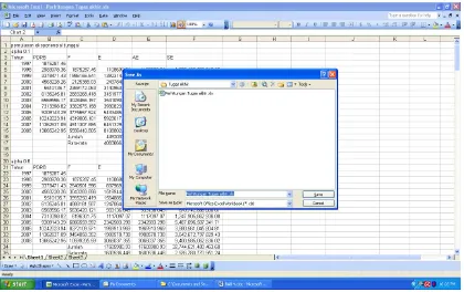 Gambar 5.3 Menyimpan File Pada Microsoft Excel 