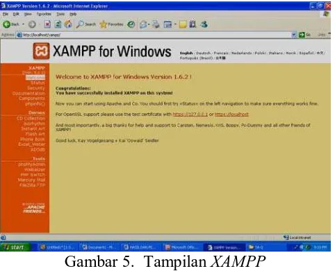 Gambar 5.  Tampilan XAMPP 