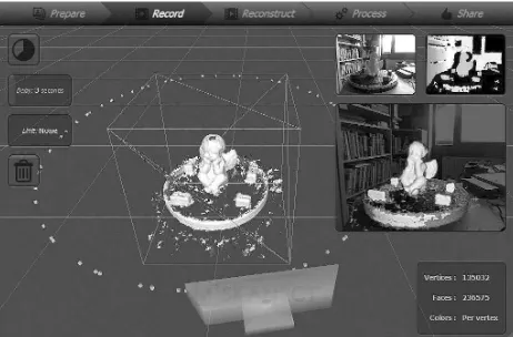 Figure 6: Recording 3D objects with KScan3D
