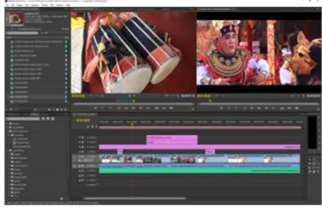 Gambar 2. Proses Video Editing   Menggunakan Adobe Premiere Pro CS6 