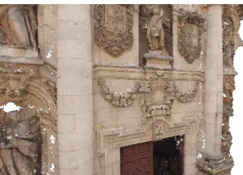 Figure 1: Partial reconstruction of the Baroque facade of the Uni-versity of Valladolid with Micmac extension software.