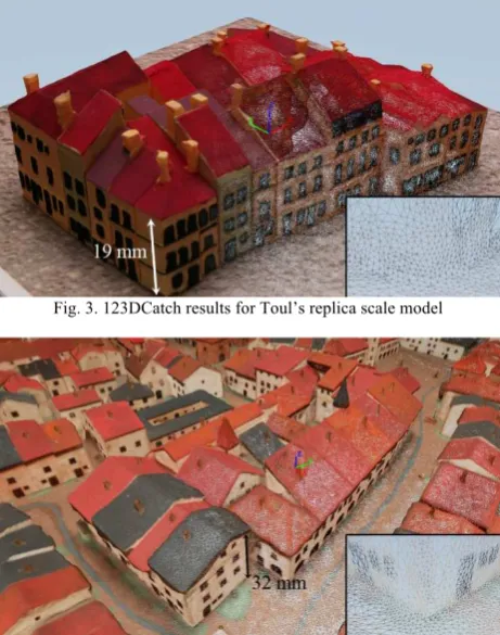 Fig. 3. 123DCatch results for Toul’s replica scale model 