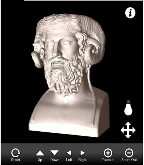 Figure 4. Zeus Ammon (National Museums Liverpool) in the interactive viewer. 