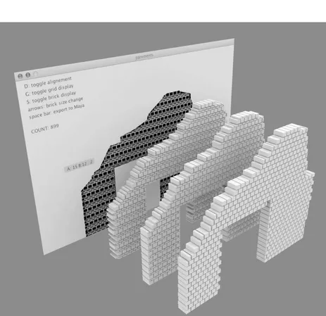 Figure 5. Opus types: from Processing to 3D Maya representation 