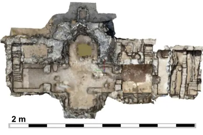 Figure 6: Point cloud of the crypt, top view. 