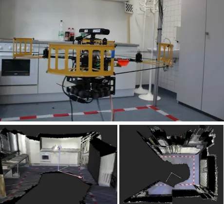 Figure 1: We present an efﬁcient method for 3D reconstructionof indoor scenes using a quadrocopter equipped with an RGB-Dcamera