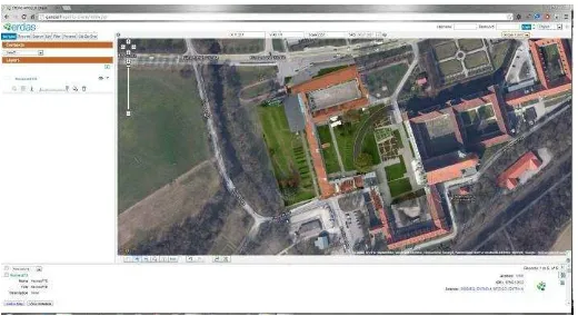 Figure 8: Georeferenced images from an octocopter flight  as OGC-web service 